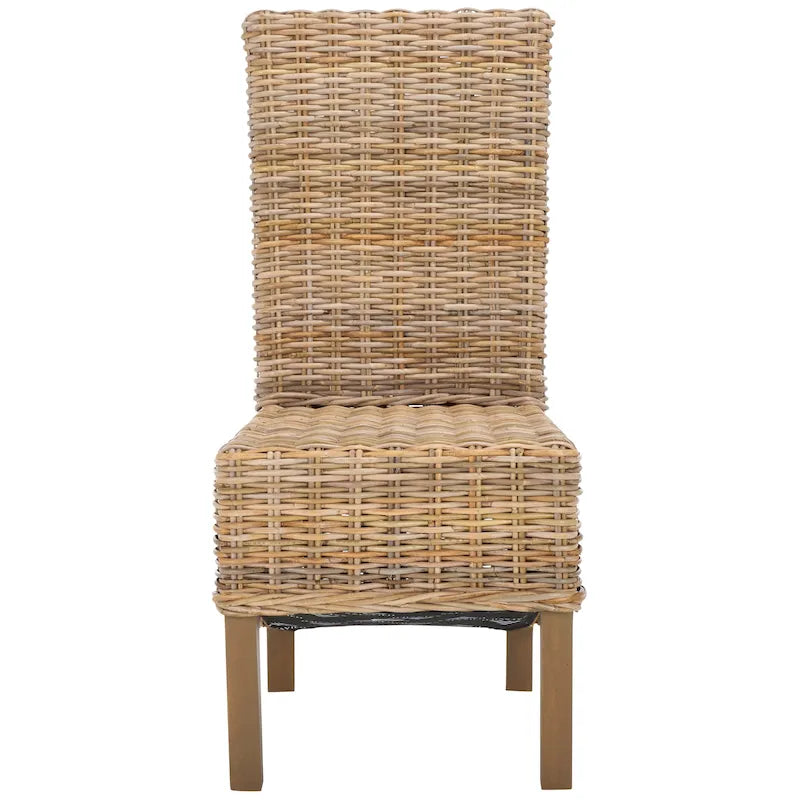 Sedia da pranzo in vimini naturale (set di 2) - 19 L x 22 P x 41 A - 19Lx22Px41A