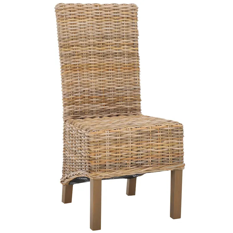 Sedia da pranzo in vimini naturale (set di 2) - 19 L x 22 P x 41 A - 19Lx22Px41A