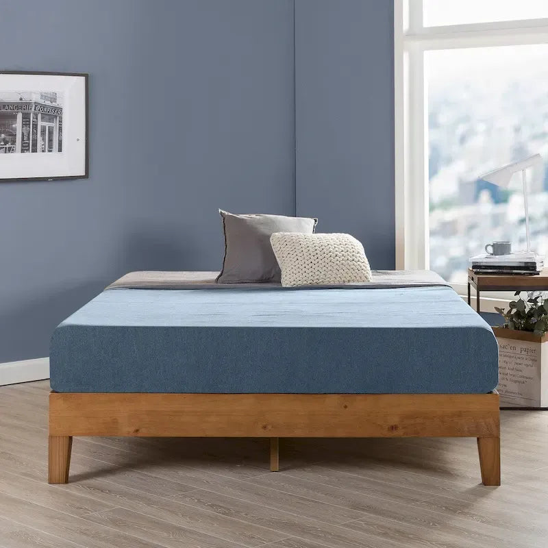 Struttura letto a piattaforma Grand in legno massello da 12 pollici