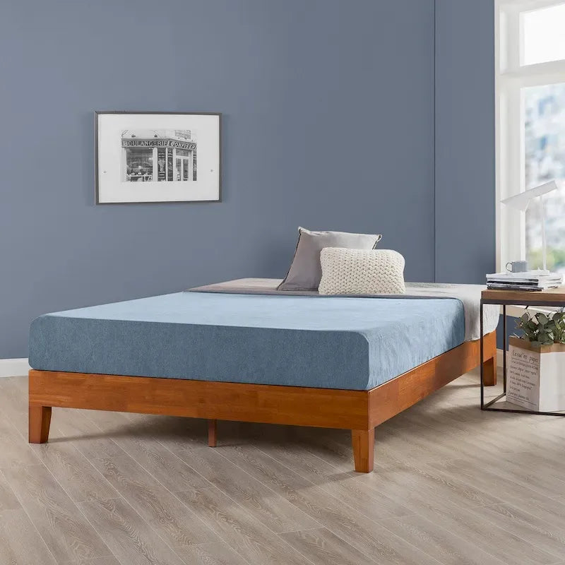 Struttura letto a piattaforma Grand in legno massello da 12 pollici