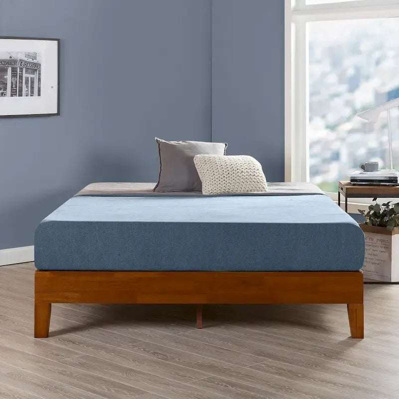 Struttura letto a piattaforma Grand in legno massello da 12 pollici