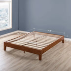 Struttura letto a piattaforma Grand in legno massello da 12 pollici