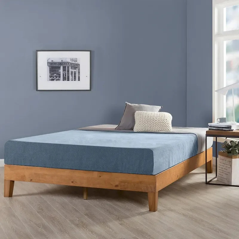 Struttura letto a piattaforma Grand in legno massello da 12 pollici