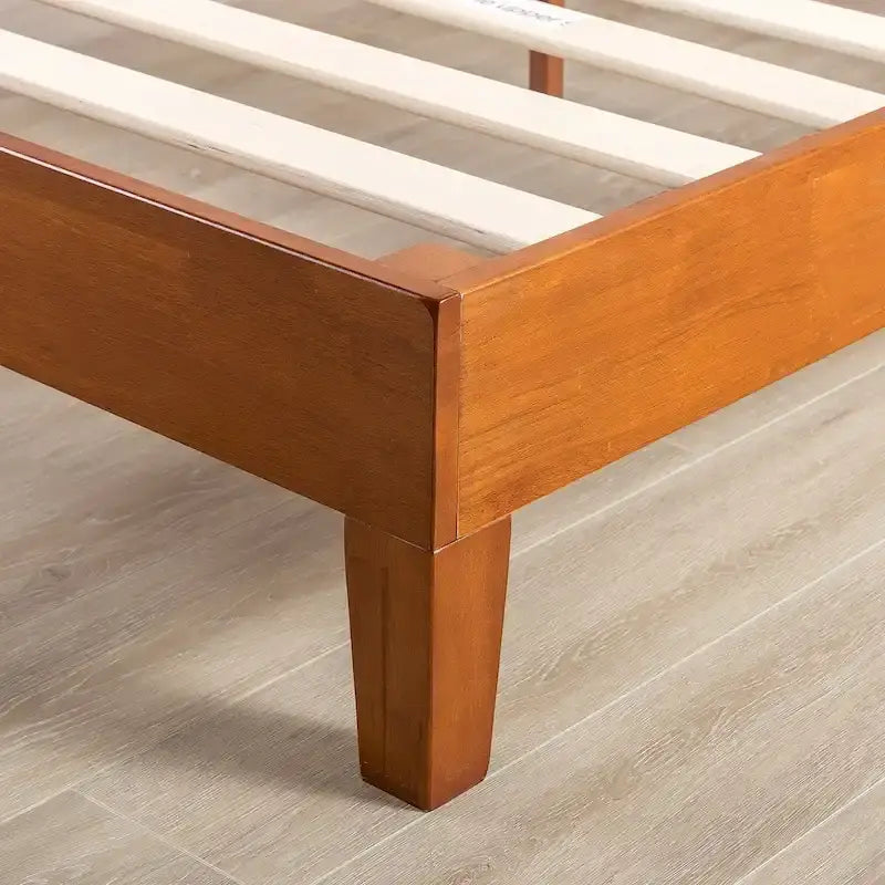 Struttura letto a piattaforma Grand in legno massello da 12 pollici