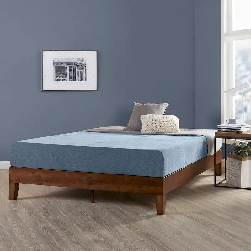 Struttura letto a piattaforma Grand in legno massello da 12 pollici