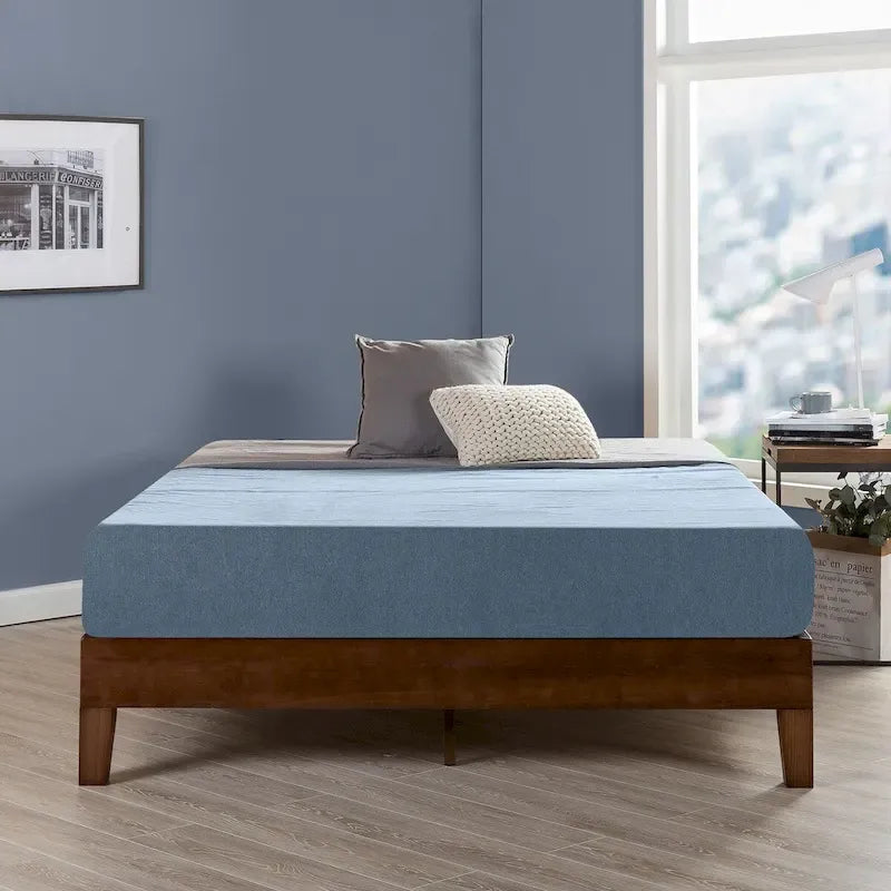 Struttura letto a piattaforma Grand in legno massello da 12 pollici