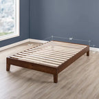 Struttura letto a piattaforma Grand in legno massello da 12 pollici