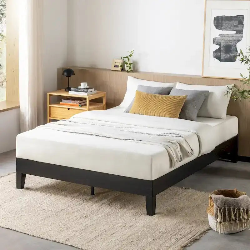 Struttura letto a piattaforma Grand in legno massello da 12 pollici