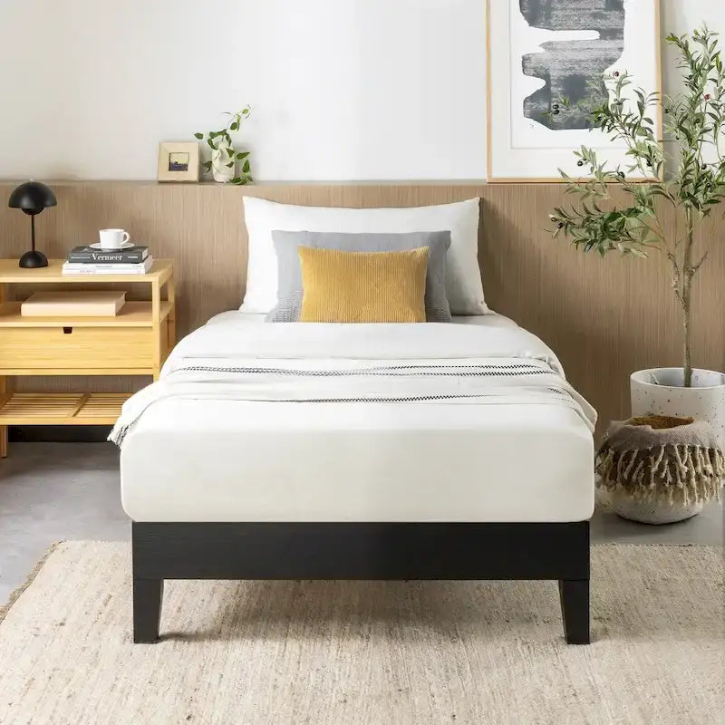 Struttura letto a piattaforma Grand in legno massello da 12 pollici