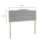 Testiera imbottita King, Testiera a rombi con bottoni, Altezza regolabile, Gambe in legno massiccio, Imbottita in tessuto di lino per letto King size