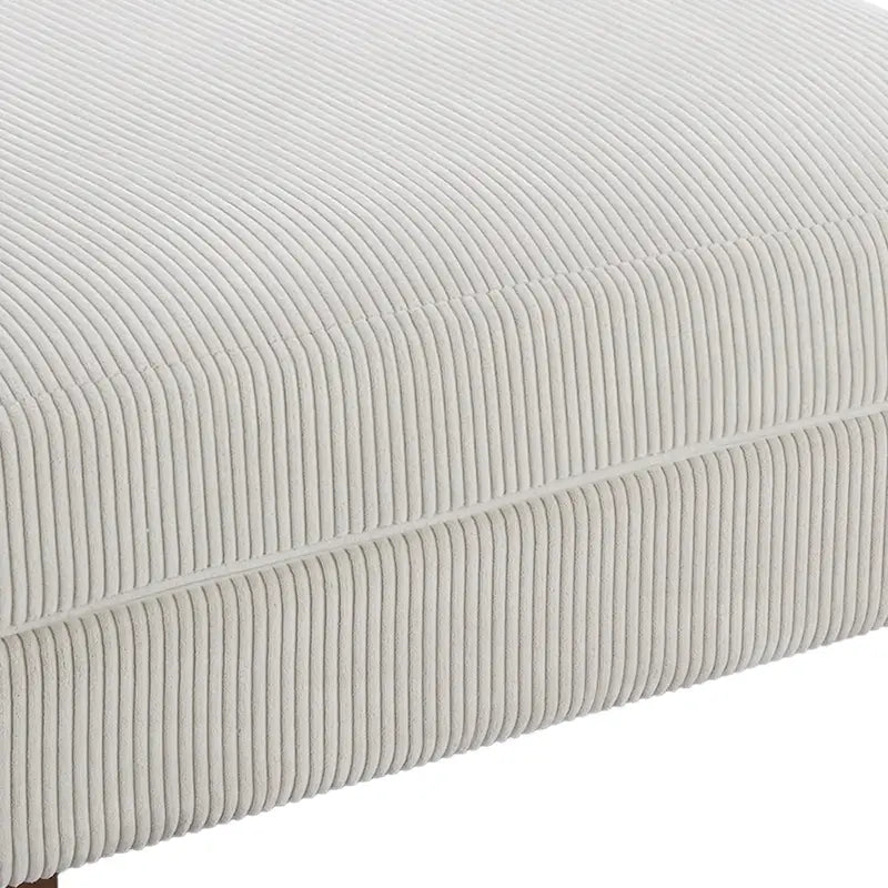 Poggiapiedi accentato oversize in tessuto di velluto a coste moderno