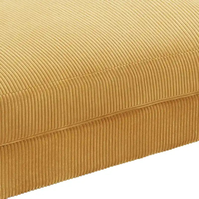 Poggiapiedi accentato oversize in tessuto di velluto a coste moderno