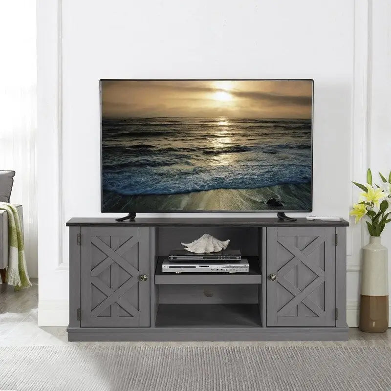 Mobile porta TV effetto legno grezzo per TV fino a 60", larghezza 54"