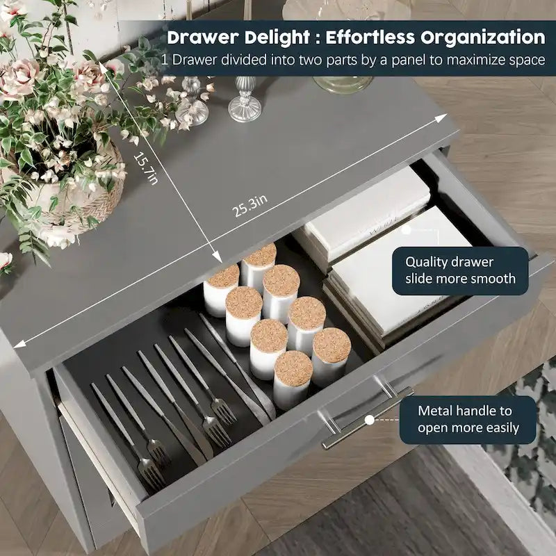 Credenza a Buffet, Mobile Contenitore da Cucina
