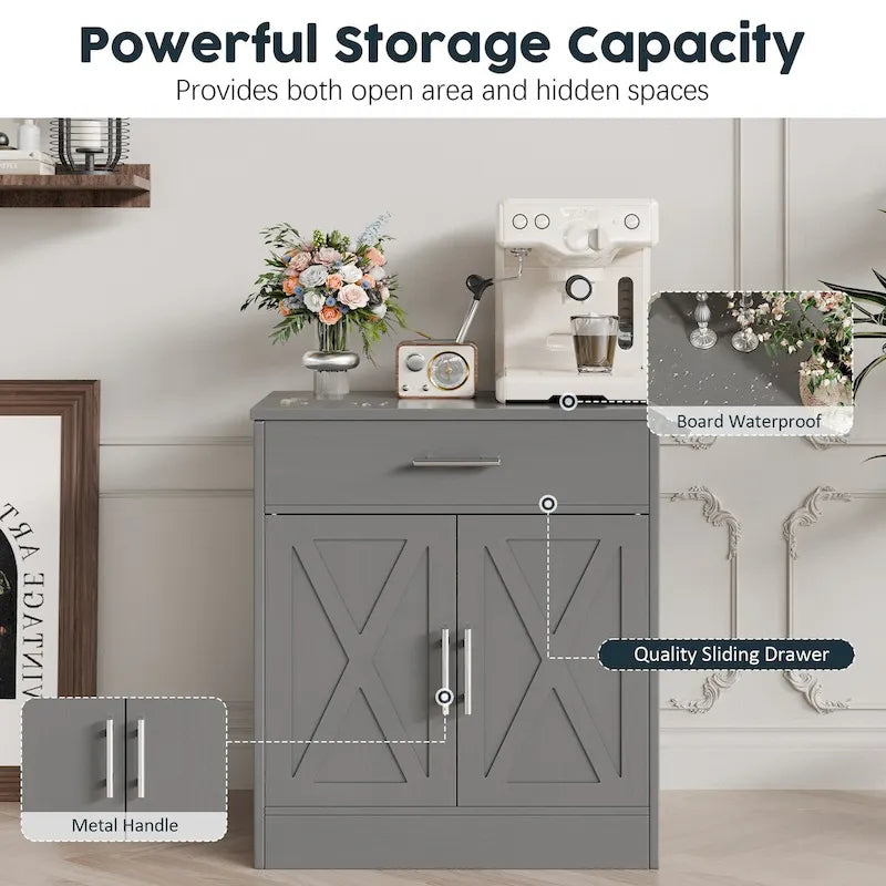 Credenza a Buffet, Mobile Contenitore da Cucina