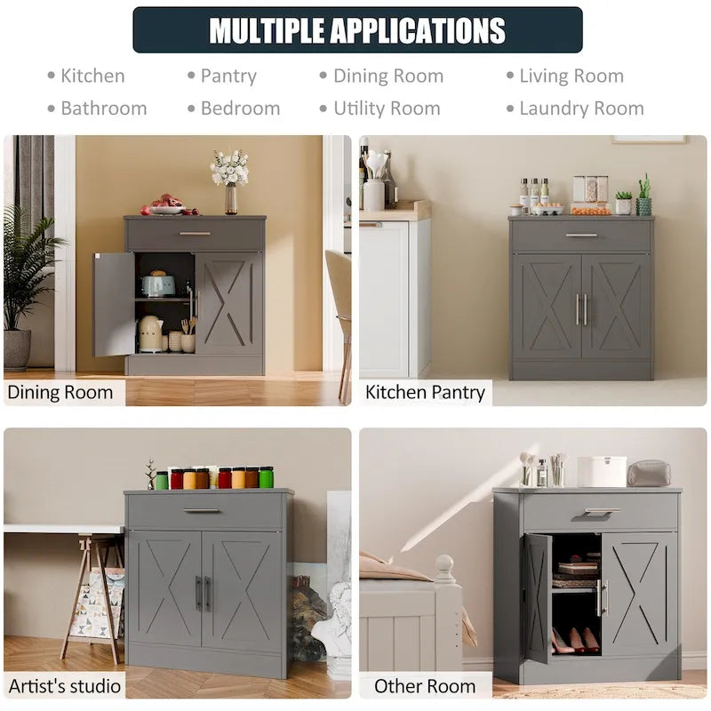 Credenza a Buffet, Mobile Contenitore da Cucina