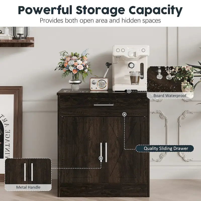 Credenza a Buffet, Mobile Contenitore da Cucina