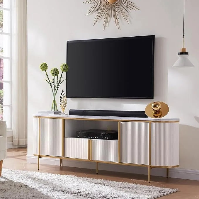 Mobile TV di Lusso Moderno, Centro Intrattenimento, con Top Effetto Marmo