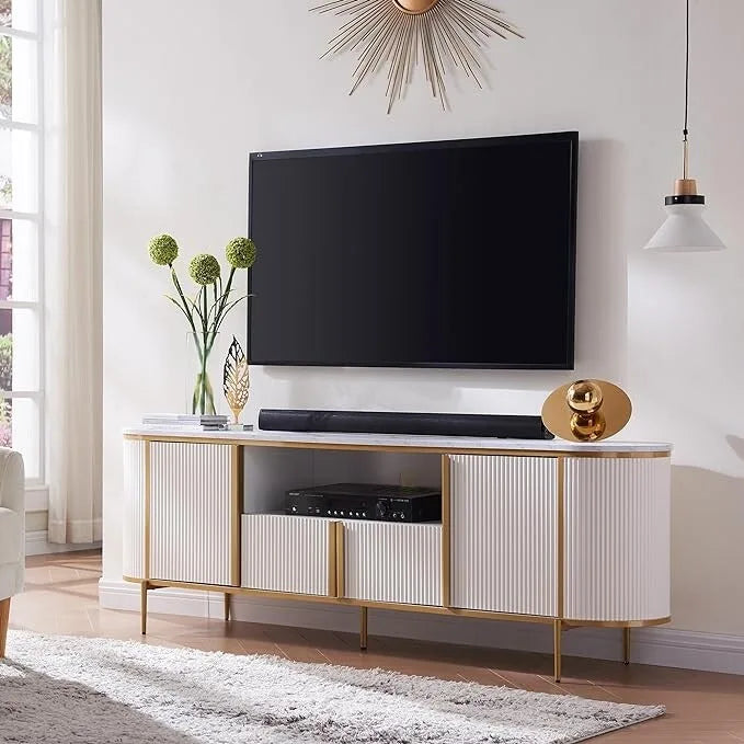 Mobile TV di Lusso Moderno, Centro Intrattenimento, con Top Effetto Marmo
