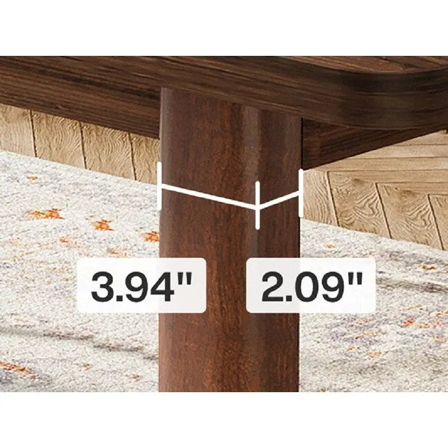 Tavolo da pranzo per 4-6 persone, tavolo da cucina rustico da 160 cm con gambe in legno massello