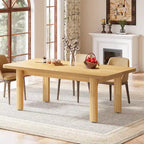 Tavolo da pranzo per 4-6 persone, tavolo da cucina rustico da 160 cm con gambe in legno massello