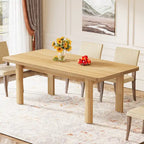 Tavolo da pranzo per 4-6 persone, tavolo da cucina rustico da 160 cm con gambe in legno massello