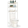Mobiletto salvaspazio da bagno a 3 ripiani per il WC