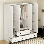 Armadio guardaroba 59W grande armadio autoportante bianco