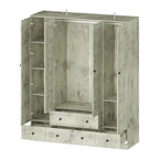 Armadio guardaroba 59W grande armadio autoportante bianco